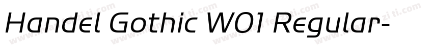 Handel Gothic W01 Regular字体转换
